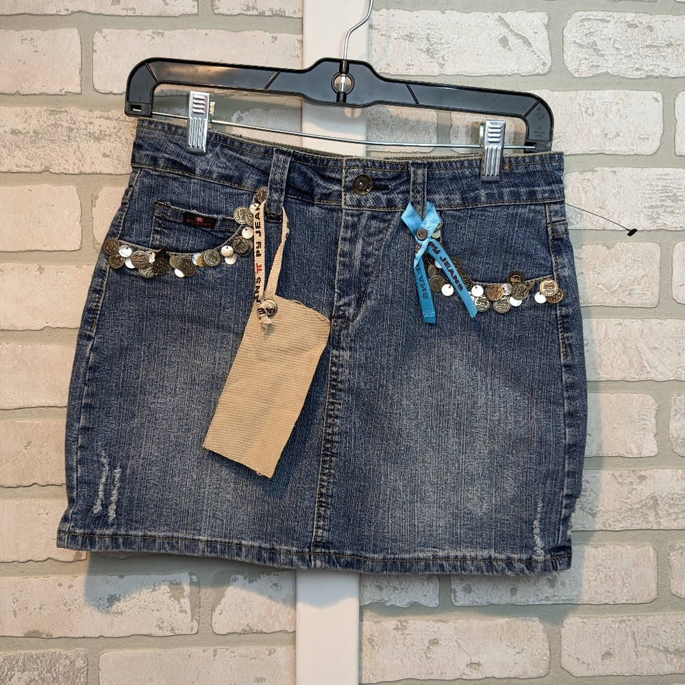 PY jeans, skirt, sz 7/8, NEW with tags